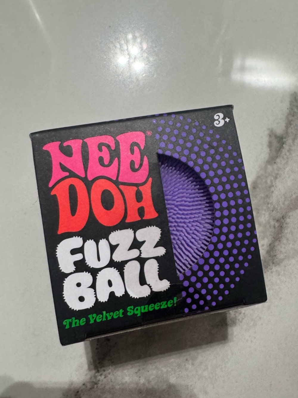 NeeDoh Fuzz Ball Plush Squeeze Toy - Purple